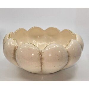 Freeman McFarlin California pottery, Cream, tan Lotus Planter